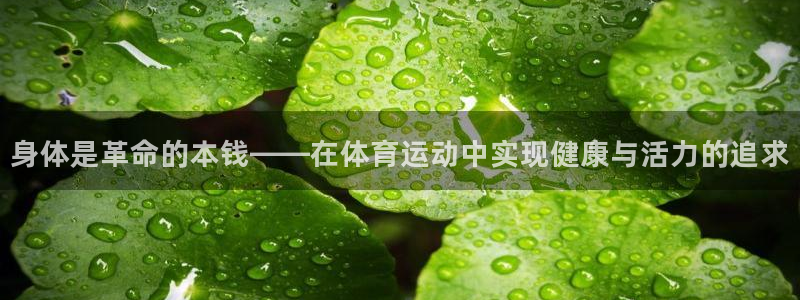 一竞技官方平台体育：身体是革命的本钱——在体育运动中实现健康